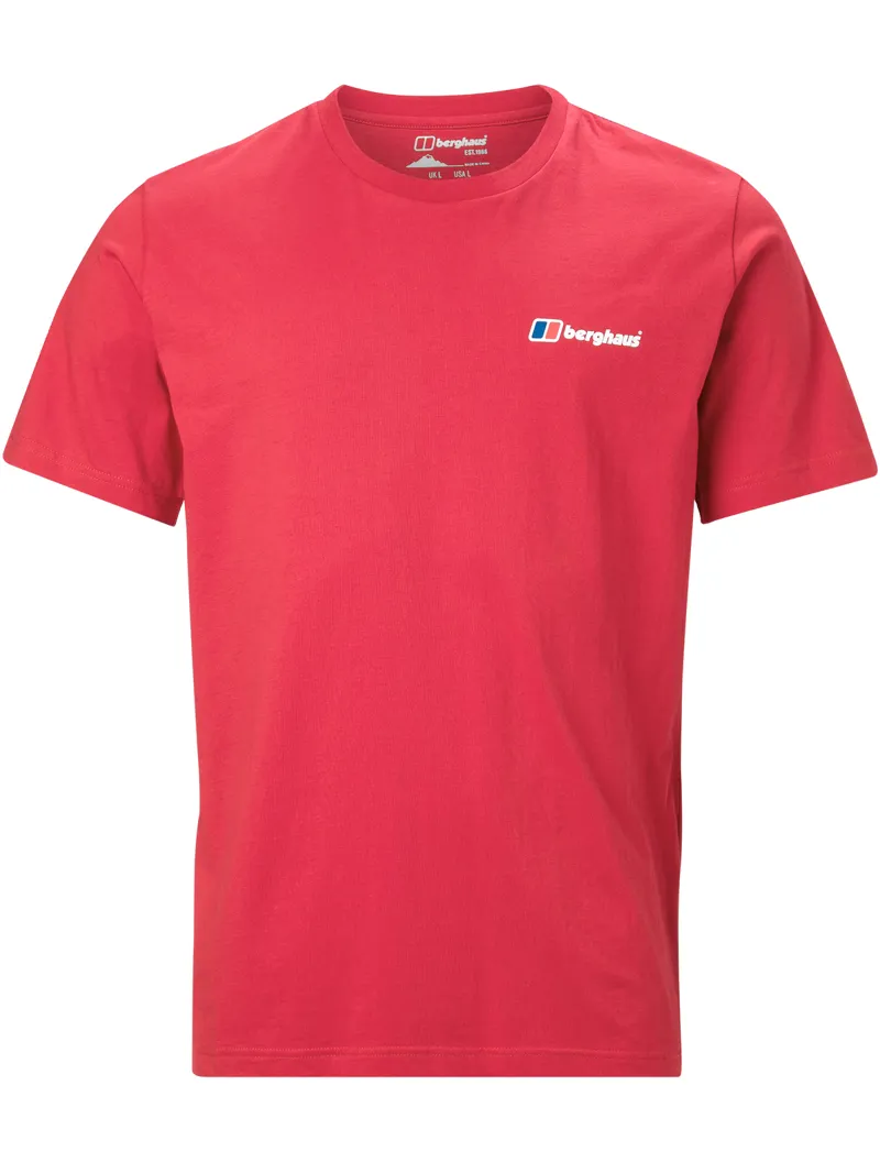 Berghaus Front And Back Logo Mens T-shirt in Red/Red